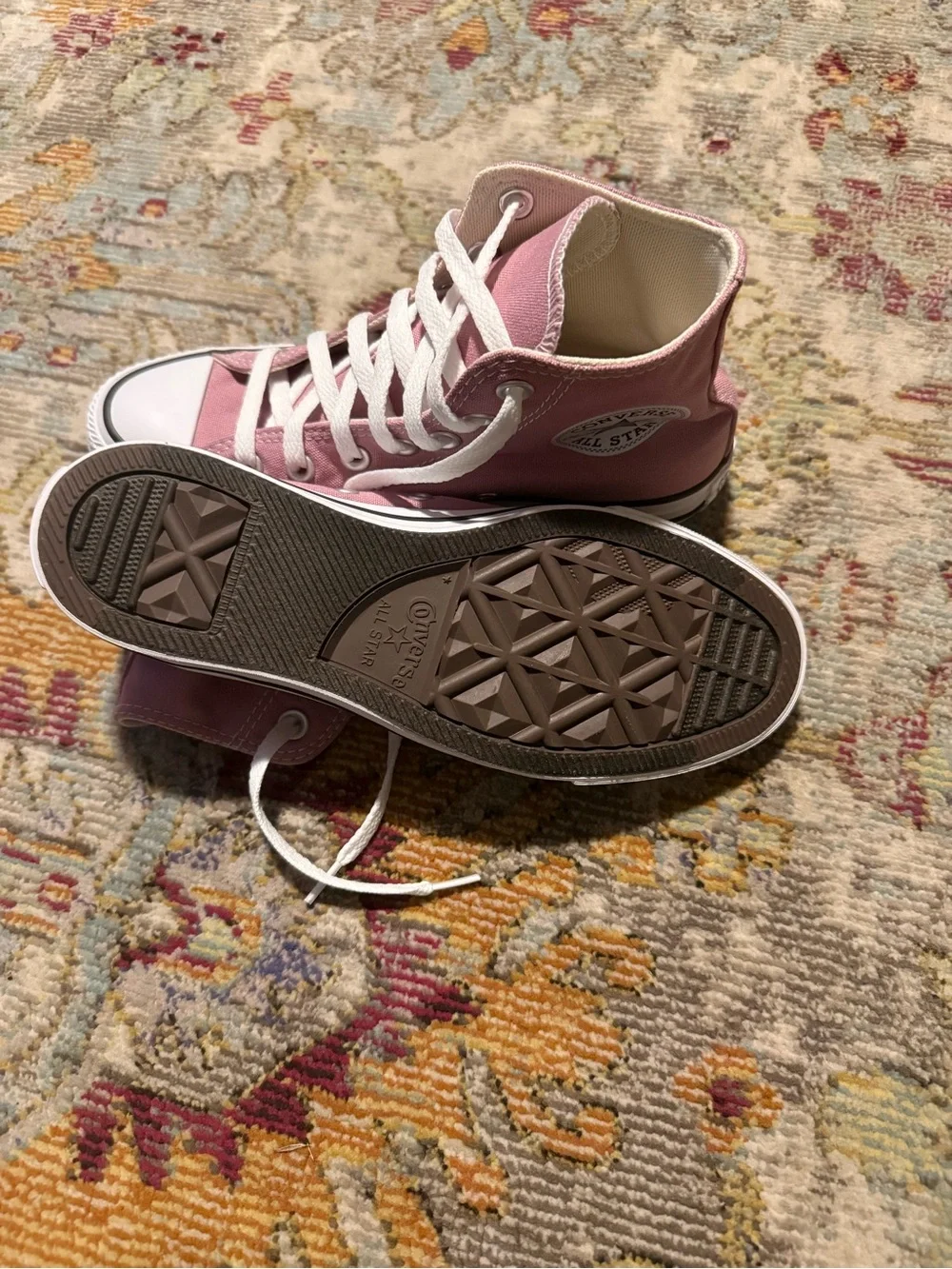 Pink High-Top Canvas Sneakers